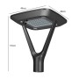 LED Strassenleuchte 100W TURIN Driver MeanWell SMD5050 240Lm/W 4000K