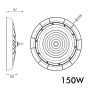 Industrielle LED-Hallenleuchte 150W UFO - NEW TITAN CCT - CHIP LUMILEDS SMD 2835