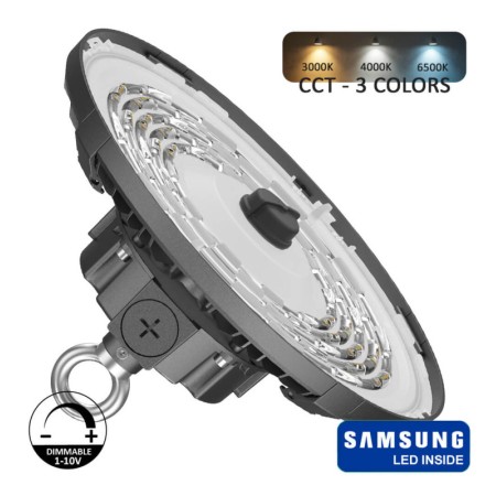 LED Hallenstrahler 150W-100W-80W UFO FRANCE - SAMSUNG CHIP 2835 200Lm/W - CCT - ZHAGA PLUG AND PLAY - Winkel 60º-90º