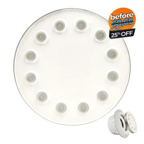 LED Lampe - Kaltweiss 6000K - Tauchbar 36W PAR56 - DC12V - IP68 - Stahl 316 - STOSSFEST - IK10 - Pool