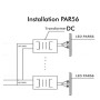 LED Lampe - Kaltweiss 6000K - Tauchbar 36W PAR56 - DC12V - IP68 - Stahl 316 - STOSSFEST - IK10 - Pool