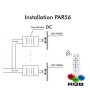 LED RGB Lampe - Tauchbar 36W PAR56 - DC12V - IP68 - Stahl 316 - STOSSFEST - IK10 - Pool
