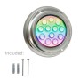 LED-Strahler Unterwasser RGB -36W - DC12V - IP68 - Rostfreier Stahl 316