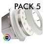 PACK -5 - RGB Tauchbare LED-Lampe 36W PAR56 - DC12V - IP68 - Edelstahl316 - IK10 - Pool