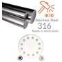 RGB Tauchbare LED-Lampe 36W PAR56 - DC12V - IP68 - Edelstahl316 - IK10 - Pool