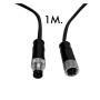 Wasserdichter Verbindungskabel 12V-24V - IP68 - M8 - Männlich - Weiblich 4x0,3mm2 – ø12mm