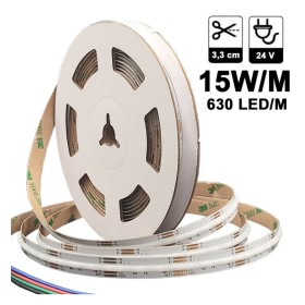 LED-Streifen 24V RGB | 5m | COB | 630LED/m | 15W/M | IP20