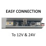 Minischalter + Dimmer - für profilierte LED-Streifen - 12/24V.