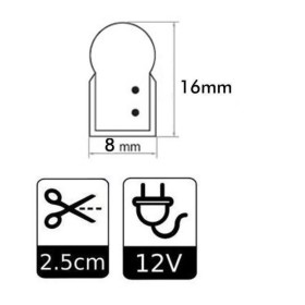 LED Neon Flex 8W 12V Rolle 25m 8mm 3000K 4000K 6000K orange
