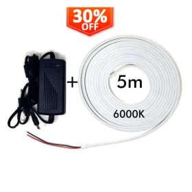 LED Stripe Neon 6000K LED 6mm 12V + Stromversorgung