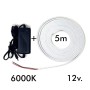 LED Stripe Neon 6000K LED 6mm 12V + Stromversorgung