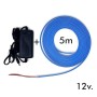 LED Stripe Neon Blau LED 6mm 12V + Stromversorgung