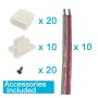 Flexibles LED-Neonlicht 24V 13W/m - 50-Meter-Rolle - Speziell für Schilder - 6x12mm - Schneidbar alle 1cm - Rot