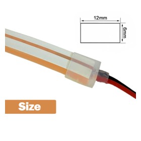 Flexibles Neon-LED 24V 13W/m – 50M Rolle – Speziell für Beschilderung – 6x12mm – Schneidbar alle 1cm – Orange