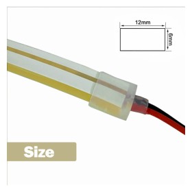 Flexibles Neon-LED 24V 13W/m – 50M Rolle – Speziell für Beschilderung – 6x12mm – Schneidbar alle 1cm – Zitronengelb