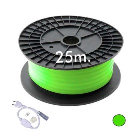Neon LED - Flexibel Rund - 220V - Spule 25m - 16mm - 7W/m - Grün