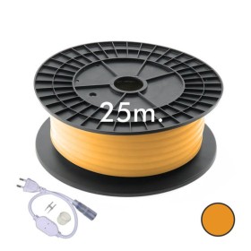 Neon LED - Flexibel Rund - 220V - Spule 25m - 16mm - 7W/m - Orange