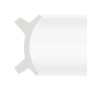 Polystyrol-Leiste - Doppellichtkurve - für LED-Streifen - 2 Meter