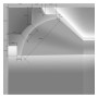 Polystyrol-Leiste - Doppellichtkurve - für LED-Streifen - 2 Meter