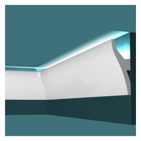 Polystyrol-Leiste - Gesims - für LED-Streifen - 2 Meter