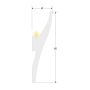 Polystyrol-Leiste - Gesims - für LED-Streifen - 2 Meter