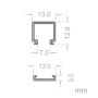 Profil PC - 2m - MINI - für LED-Streifen