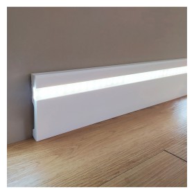 Sockelleiste aus Polystyrol - Front - für LED-Streifen - 2 Meter