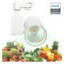 LED Strahler 40W MADRID Weiss BRIDGELUX Chip 1-Phasen Schienensystem SPEZIELL FÜR LEBENSMITTEL
