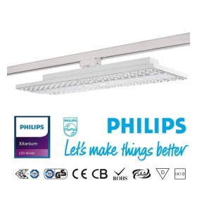 LED Strahler 75W - LINEAR ARENDAL - Philips Xitanium - Weiss - 3-Phasen Schienensystem - 58cm