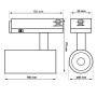 LED-Spot 40W - 30W NEW MAYA Weiss Dreiphasenschienen - CCT - CRI+92 - UGR13 - HOHE LUMEN