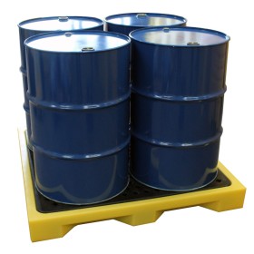 Flachprofil-Auffangboden für 4 Fässer 75L
