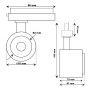 LED-Strahler - Dreiphasig - 40W-30W - ROME Weiss - GxTronic-Treiber - Einstellbare Optik 24º-60º -UGR13- CCT