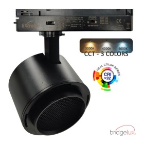 LED-Strahler 40W-28W Einphasig - ROMA Schwarz - GxTronic Treiber - Verstellbare Optik 24º-60º - UGR13 - CCT