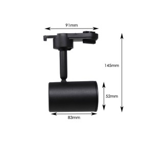 Schienenlampe SCHWARZ für Lampe GU10- 1-Phasen