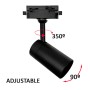 Schienenstrahler - BORNE SCHWARZ - Für GU10-Lampen - Monophasiges Aluminium