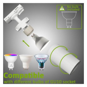 Schienenstrahler - EMMEN WEISS - für GU10-Lampe - Einphasig