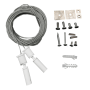 Universelles Hängekit - Weiss - mit 3m Kabel - Packung mit 2 Einheiten