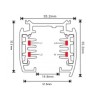DreiphasigSpur 2 Meter Weiss