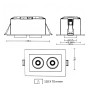 Downlight LED 12W - DREHBARES PERISKOP - Rechteckig - CCT Farbwahl