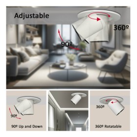 Downlight LED 6W - DREHBARES PERISKOP - Kreisförmig - CCT Farbwahl