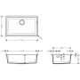 hansgrohe S510-U660 Unterbauspüle 660