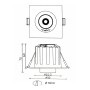 Downlight LED 6W - DREHBARES PERISKOP - Quadrat - CCT Farbwahl