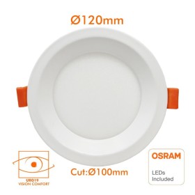 LED Einbauleuchte 12W Rund - OSRAM CHIP DURIS E 2835 - CCT - UGR19