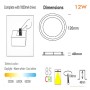 LED Einbauleuchte 12W Rund - OSRAM CHIP DURIS E 2835 - CCT - UGR19