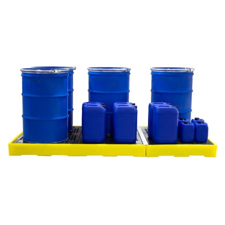 Flachprofil-Auffangboden für 6 Fässer 340L