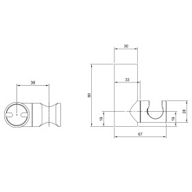 Supporto doccia rotondo universale Villeroy & Boch