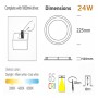 LED Einbauleuchte 24W Rund - OSRAM CHIP DURIS E 2835 - CCT - UGR17