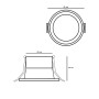 LED Einbauleuchte 8W Rund - OSRAM CHIP DURIS E 2835 - CCT - UGR17