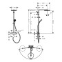 hansgrohe Pulsify S Puro Duschsystem 260 1 Strahlart wassersparend, mit Ecostat Fine und Duschkopf 3 Strahlarten
