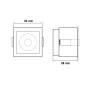 LED Strahler Downlight LED 5W - 8W -12W Quadrat Weiss - Bridgelux Chip - UGR11 - CCT- CRI+92